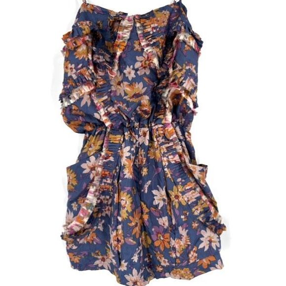 Sachin + Babi Rory 100% silk wildflower romper Size 2 - Picture 7 of 16